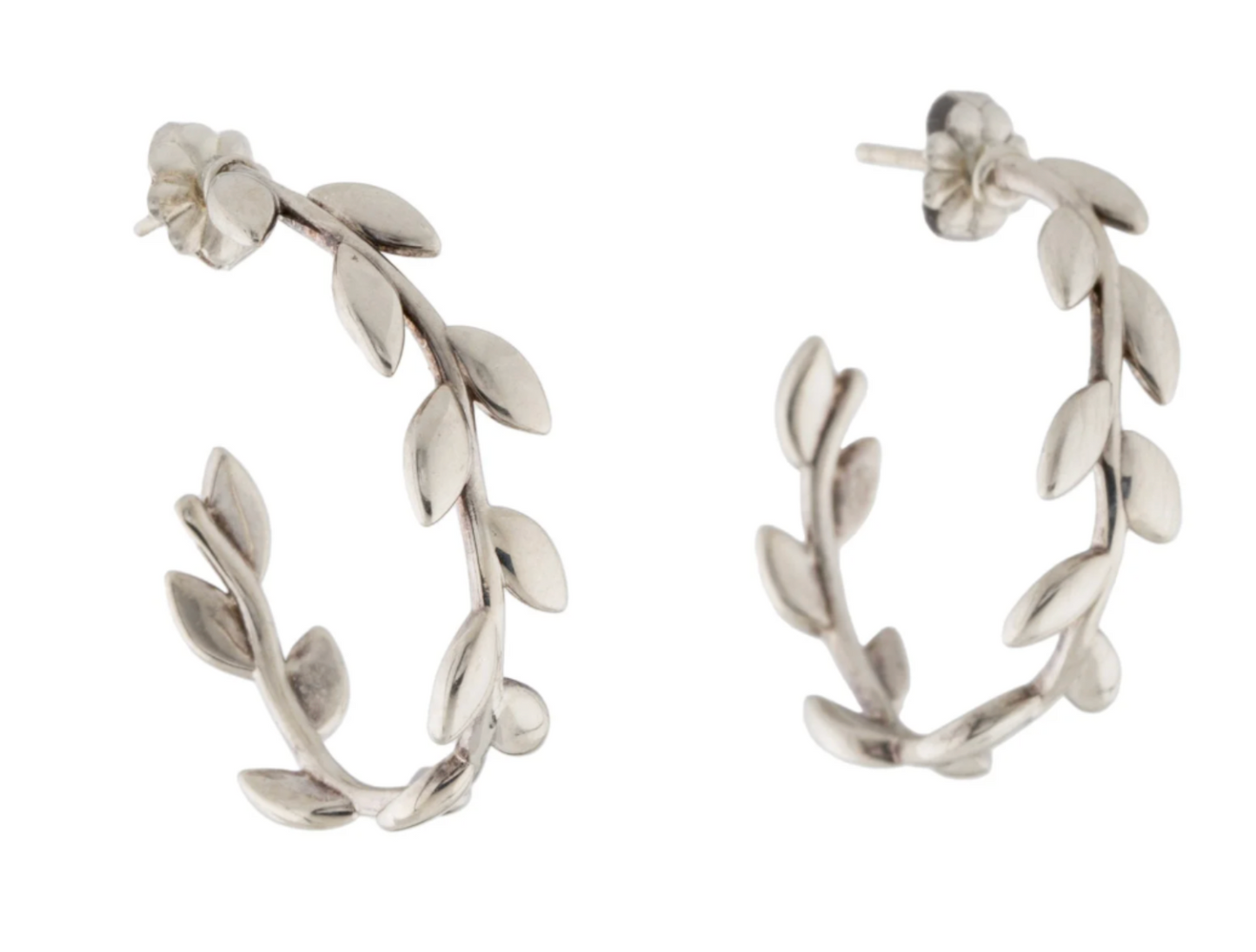 Silver Leaf Hoop